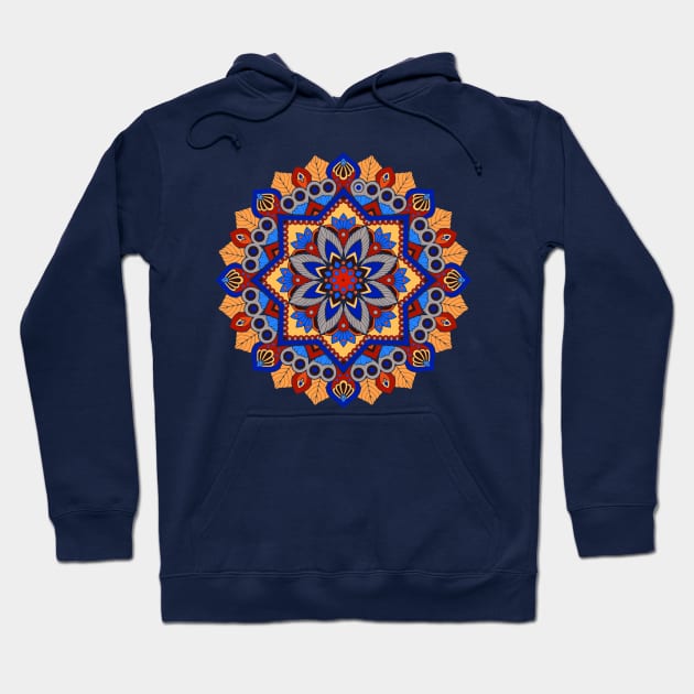 Colorful Artistic Mandala Hoodie by AlondraHanley